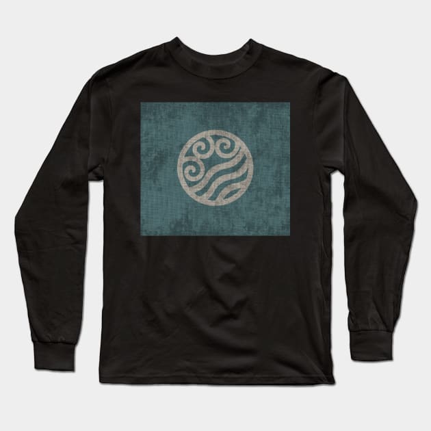 Atla Tapestry 5 - Flag of the Water Tribe (South) Long Sleeve T-Shirt by Cleobule